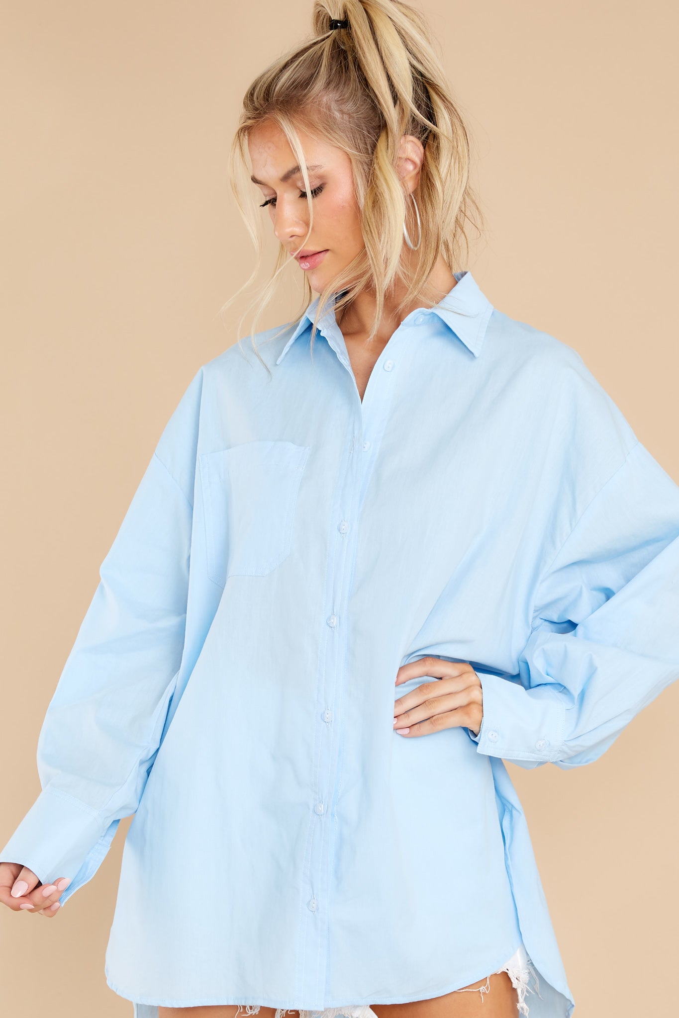 Mystery Love Light Blue Top