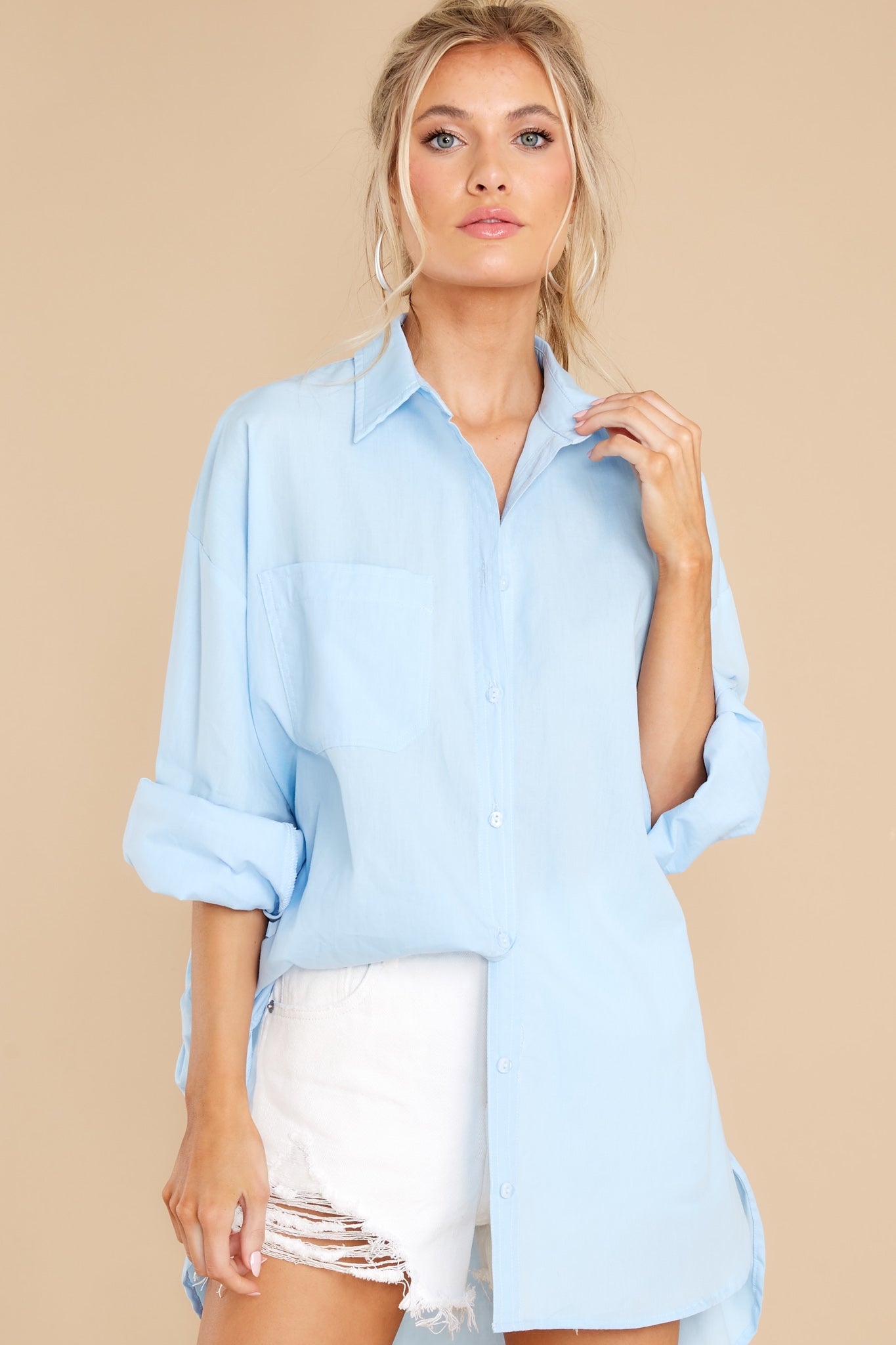 Mystery Love Light Blue Top