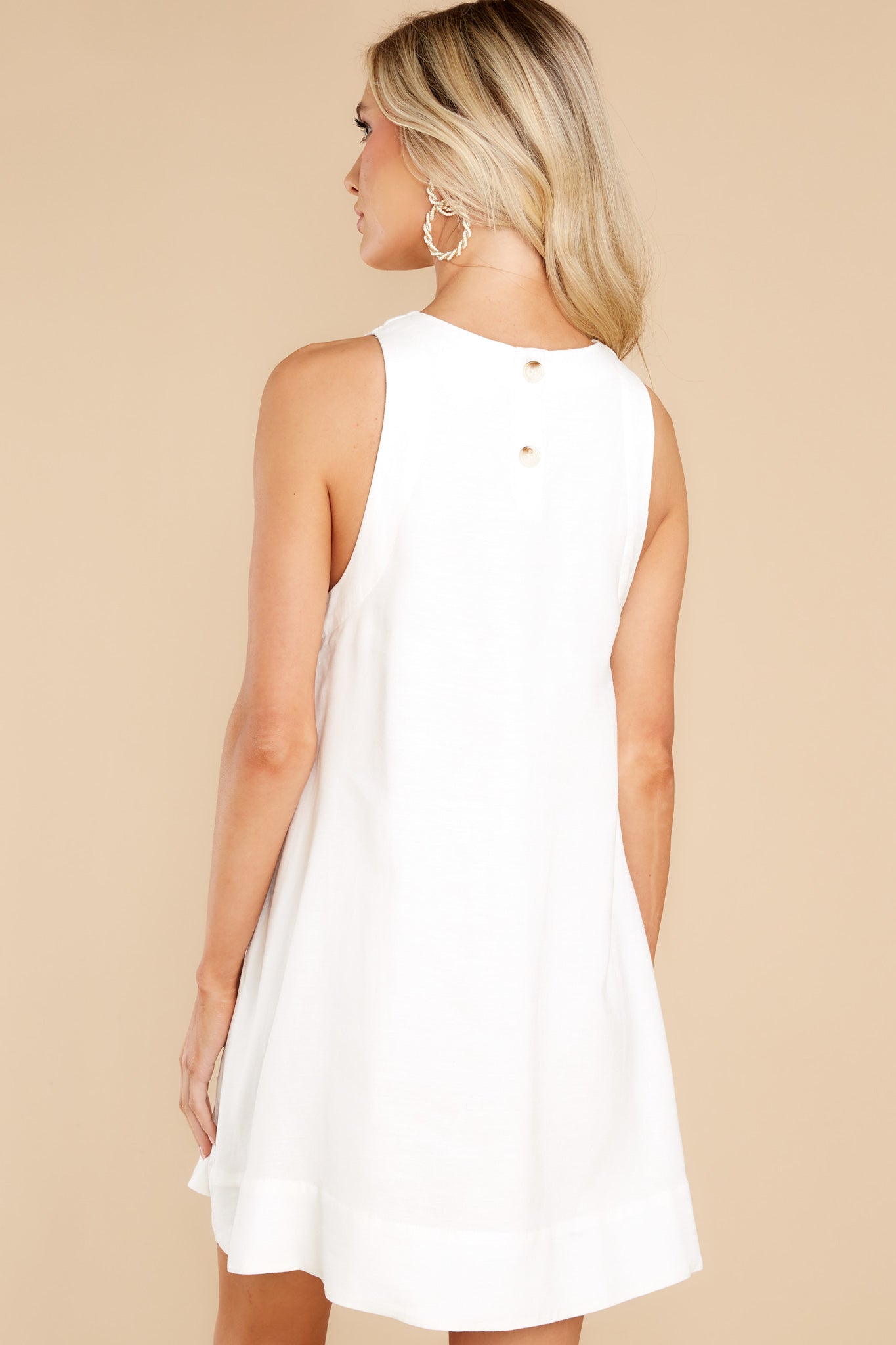 Your True Glow Off White Dress