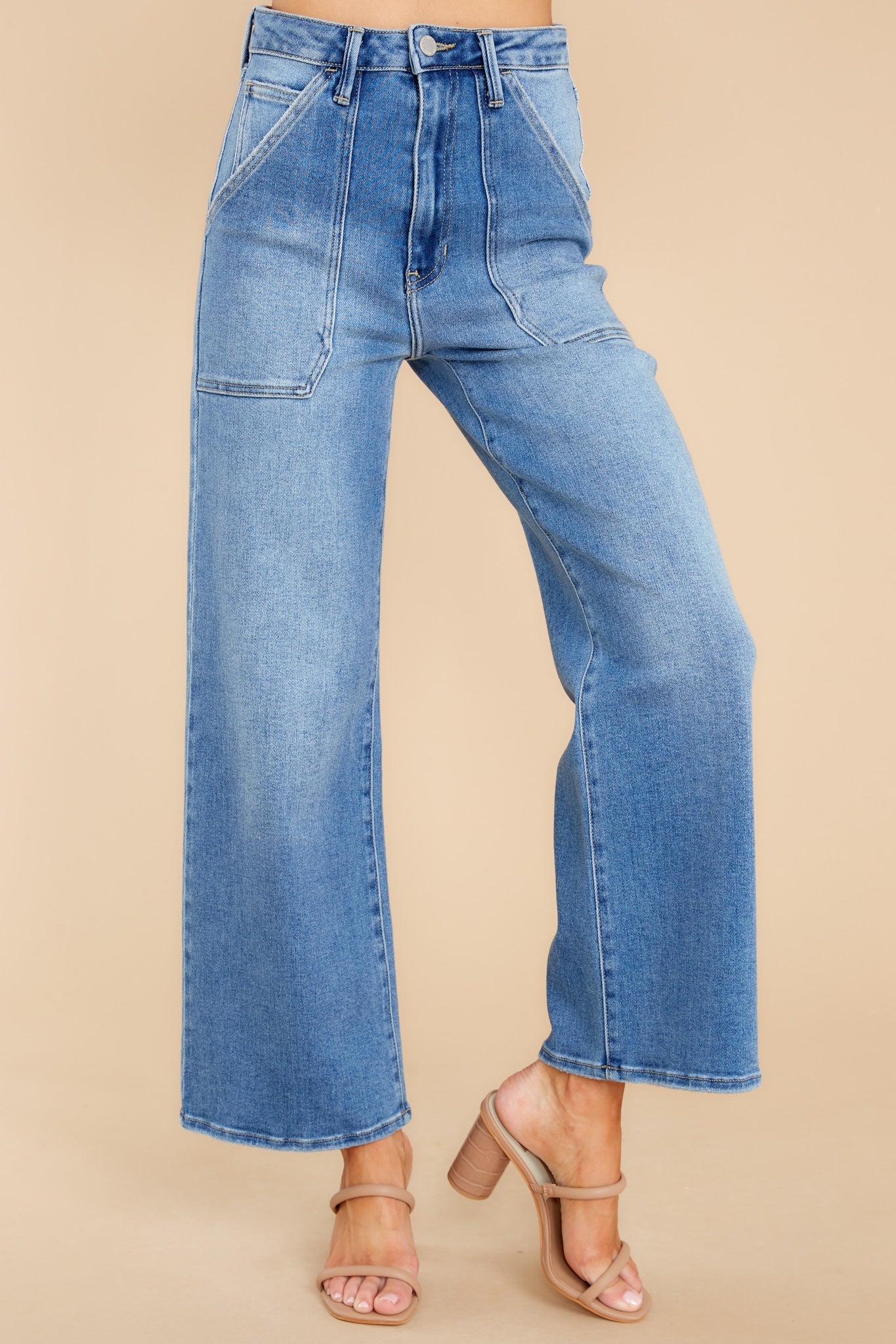 Something Amazing Medium Wash Wide Leg Jeans