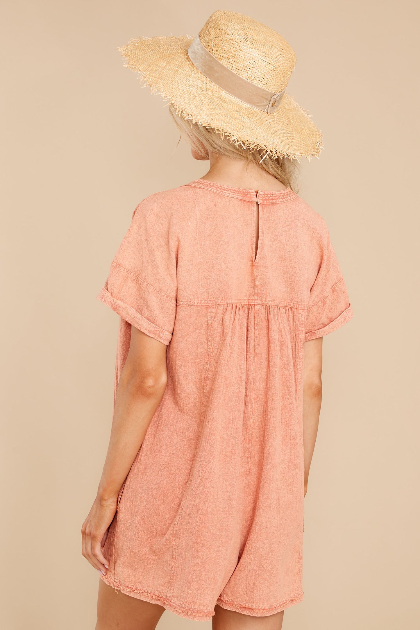 Tuscan Nights Apricot Romper