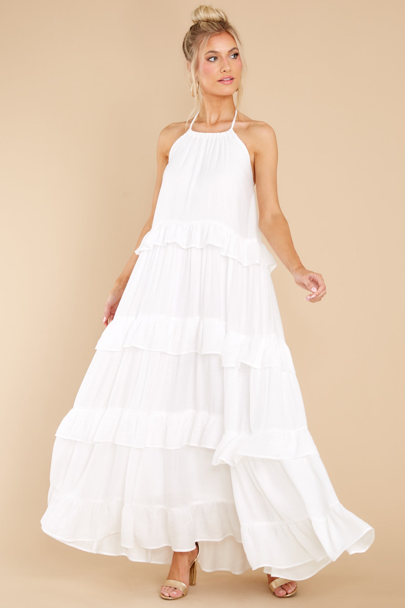 Sun Gazer White Maxi Dress