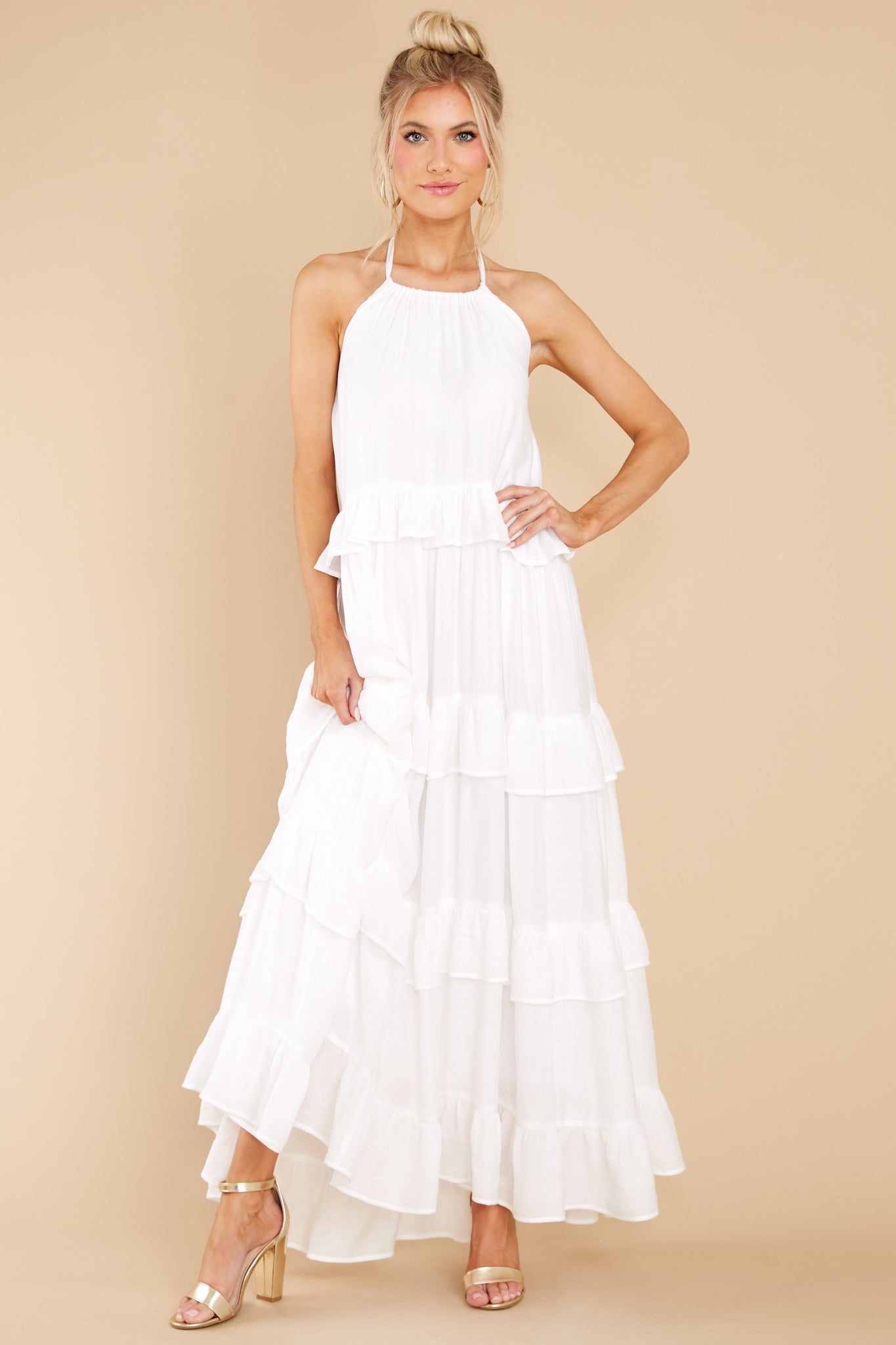 Sun Gazer White Maxi Dress