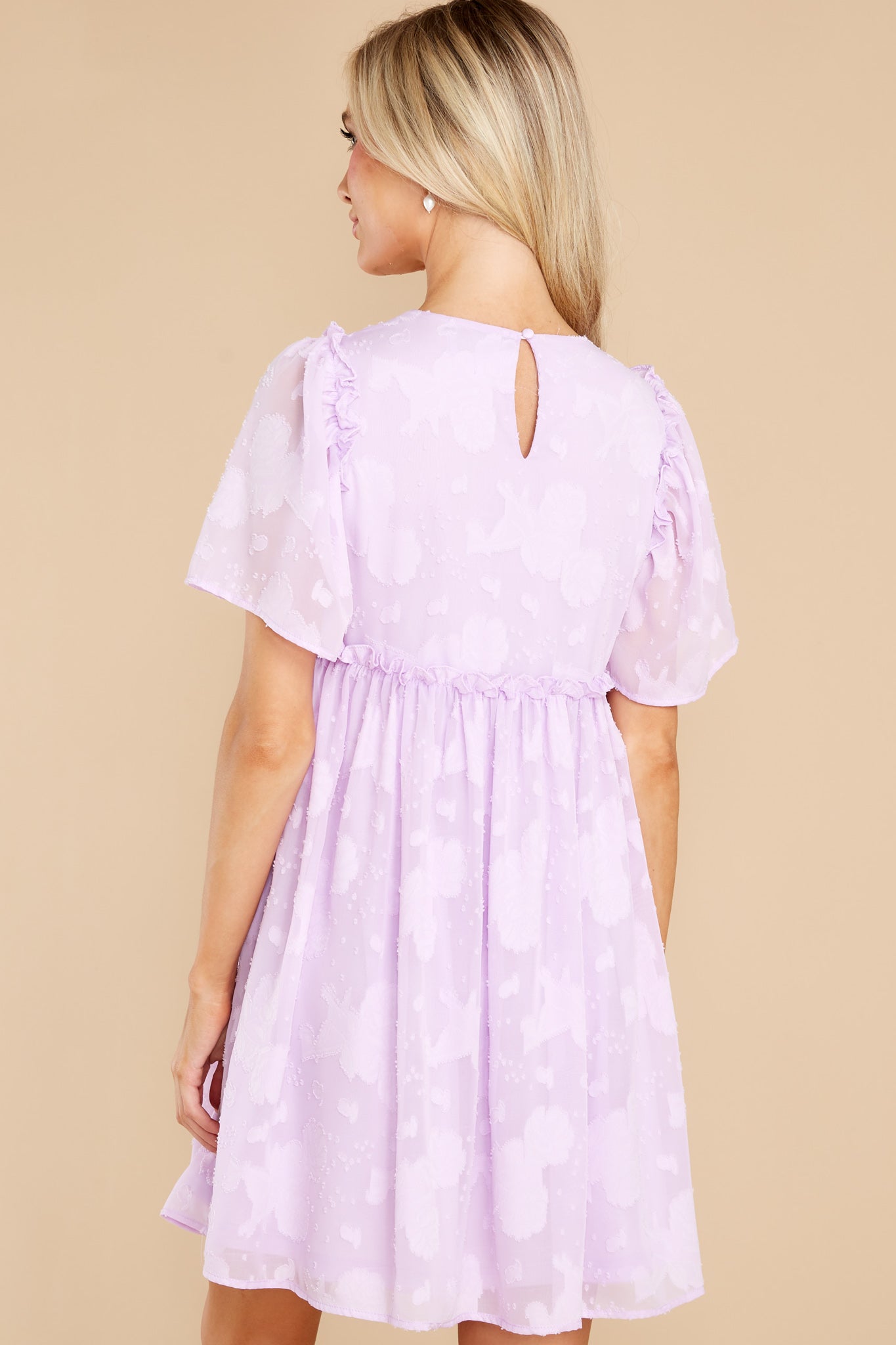 It's Your Turn Lavender Floral Print Dress