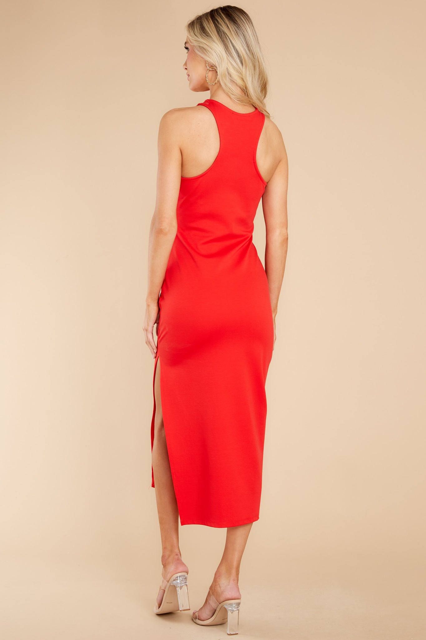 Sparks Will Fly Red Midi Dress