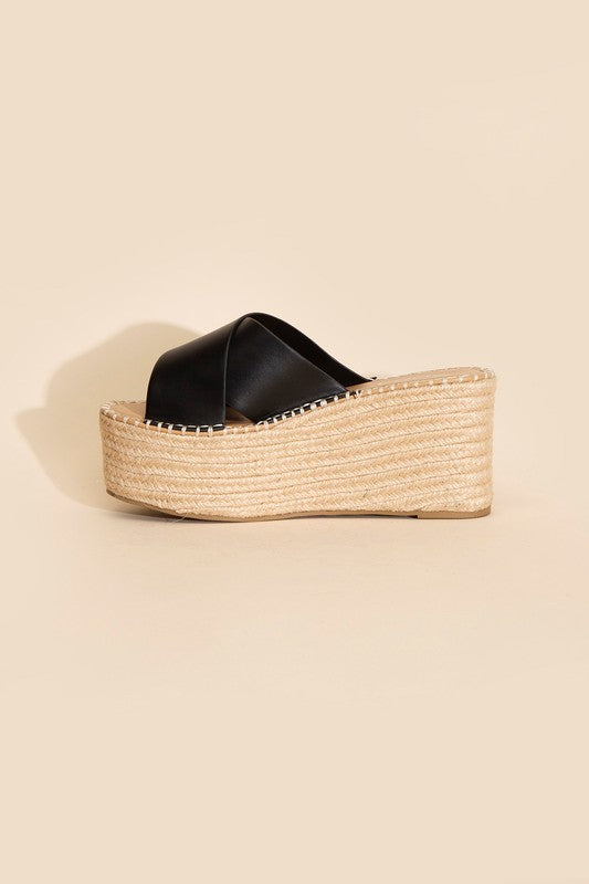 Raffia Platform Slides