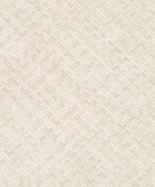 Rattan Soft Beige Wallpaper from Eden Collection by Galerie Wallcoverings