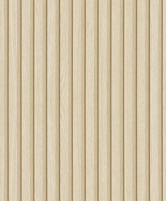 Wood Stripe Beige Wallpaper from Eden Collection by Galerie Wallcoverings