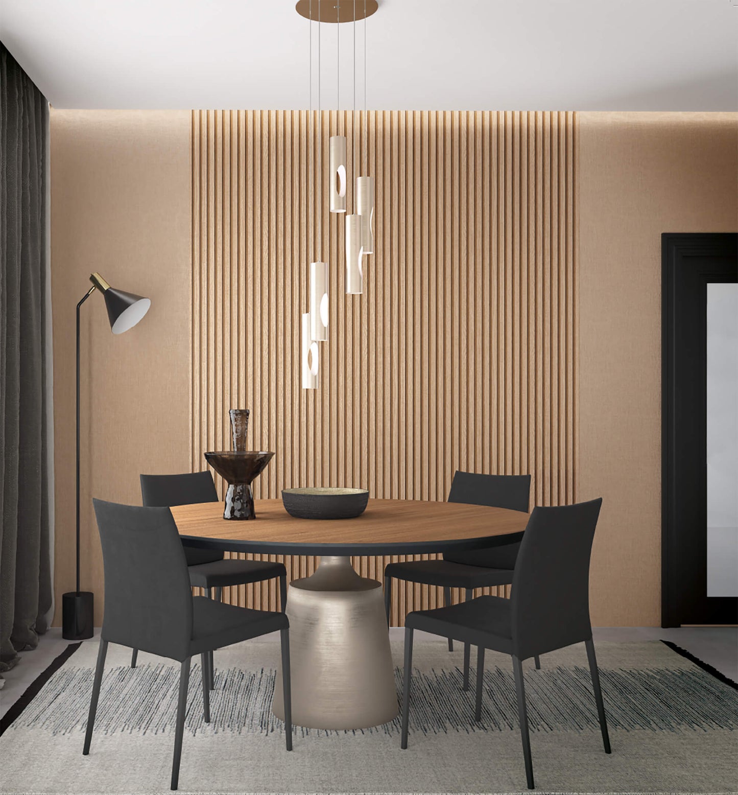 Wood Stripe Brown Wallpaper from Eden Collection by Galerie Wallcoverings