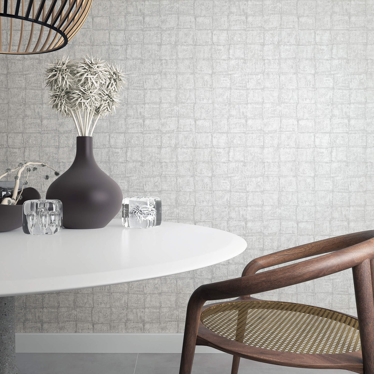 Tile Grey Wallpaper from Eden Collection by Galerie Wallcoverings