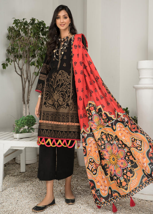 Jacquard - BLACK WAVE  Dyed Khaddar Jacquard