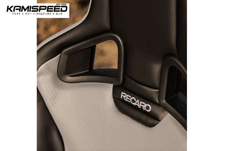 RECARO Black Vinyl/Grey Vinyl Cross Sportster ORV Driver Seat (rec414.1OR.3206)