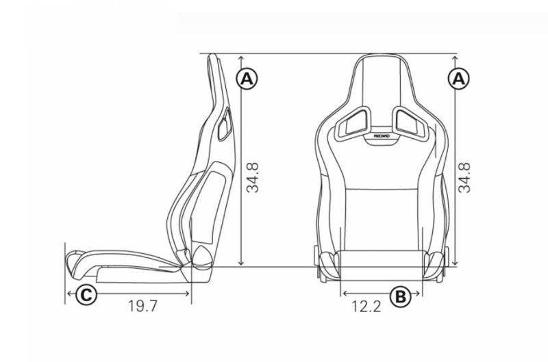 Recaro Cross Sportster ORV Passenger Seat | Black Vinyl/Grey Vinyl (rec414.2OR.3206)