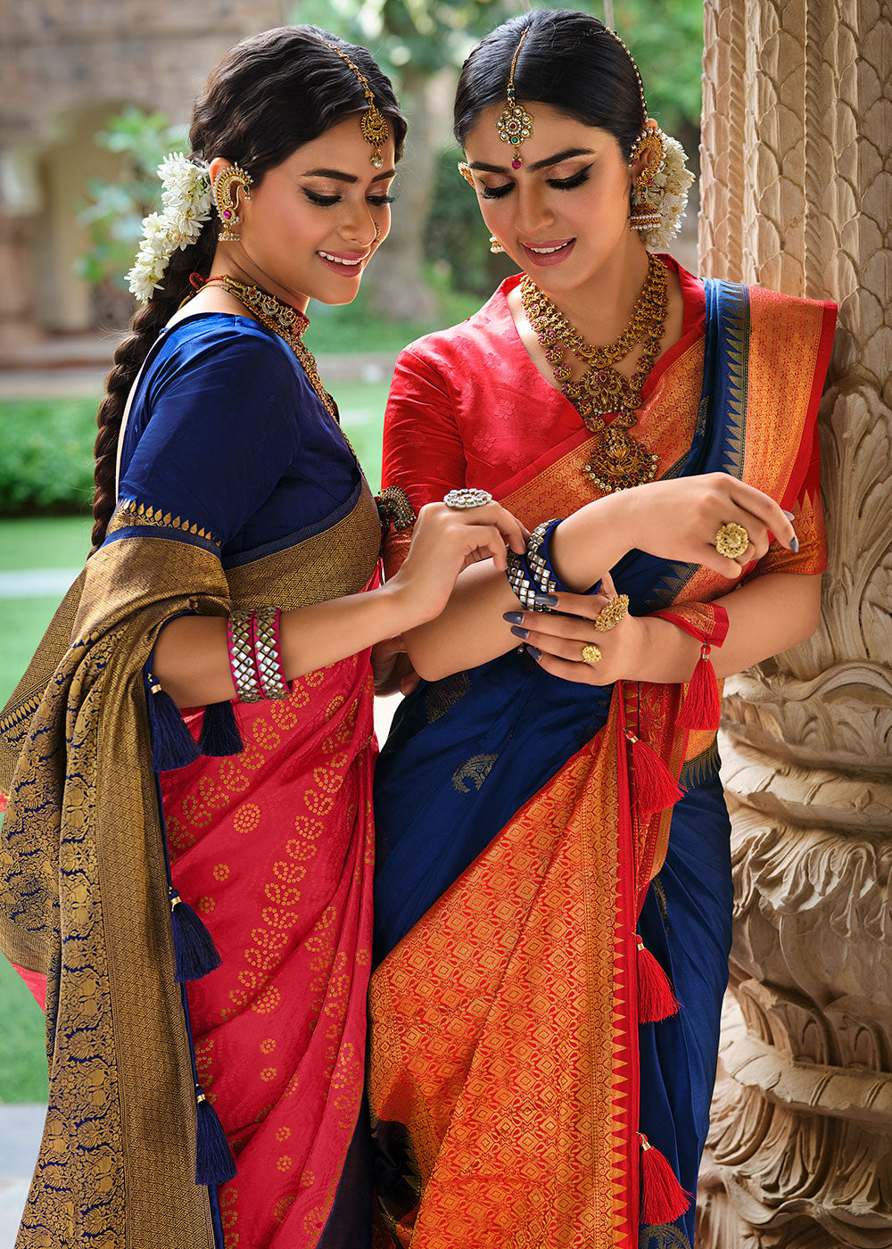 Berry Blue Zari Woven Kanjivaram Silk Saree