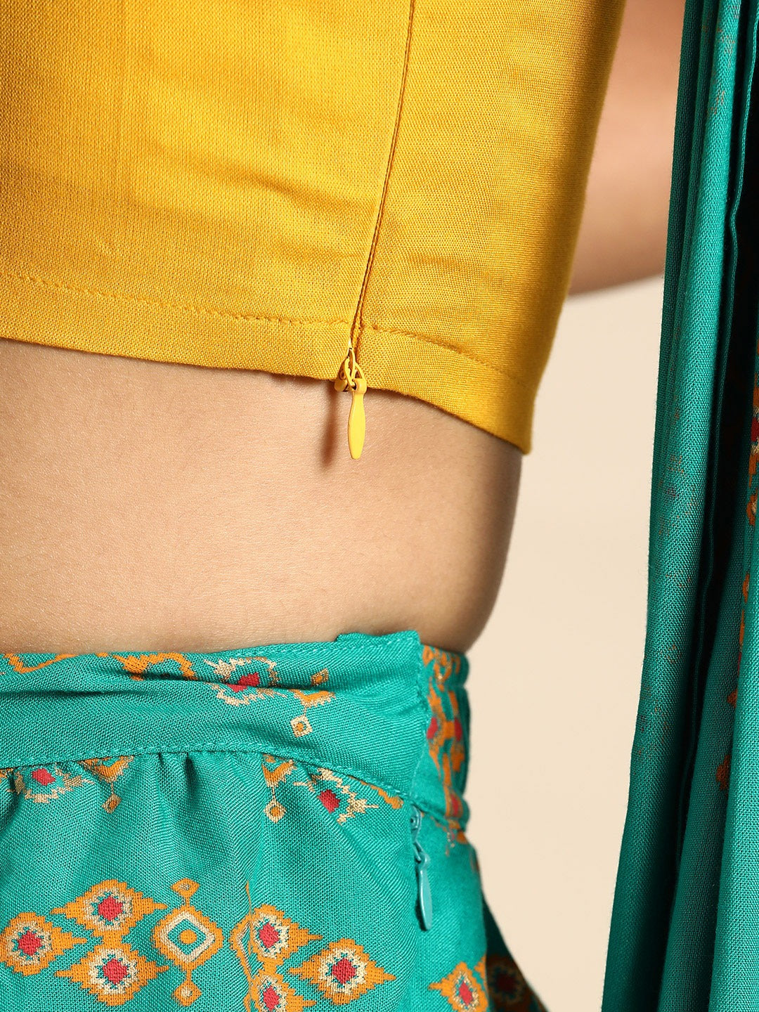 Dhoti with dupatta drape and Blouse