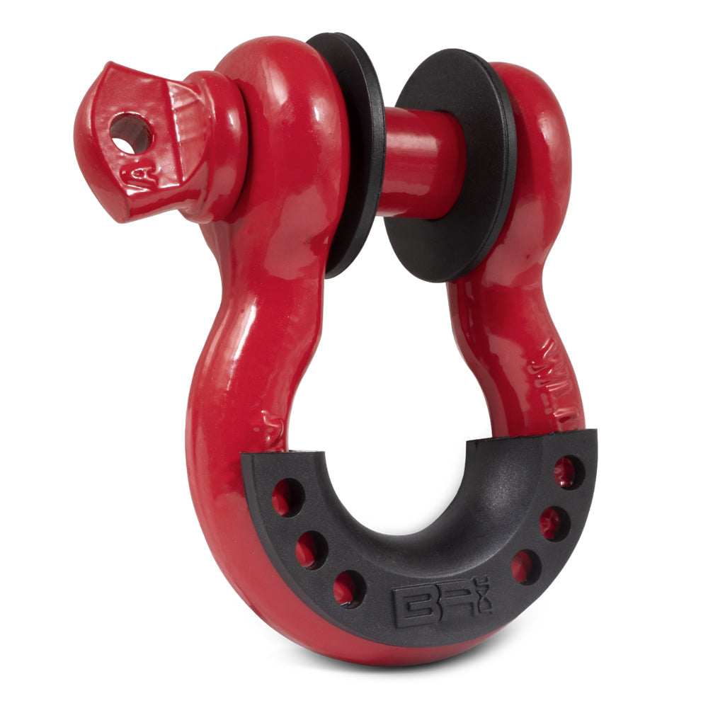 Body Armor 4x4 3/4in Red D-Ring with Black Isolators Single (bod3204)