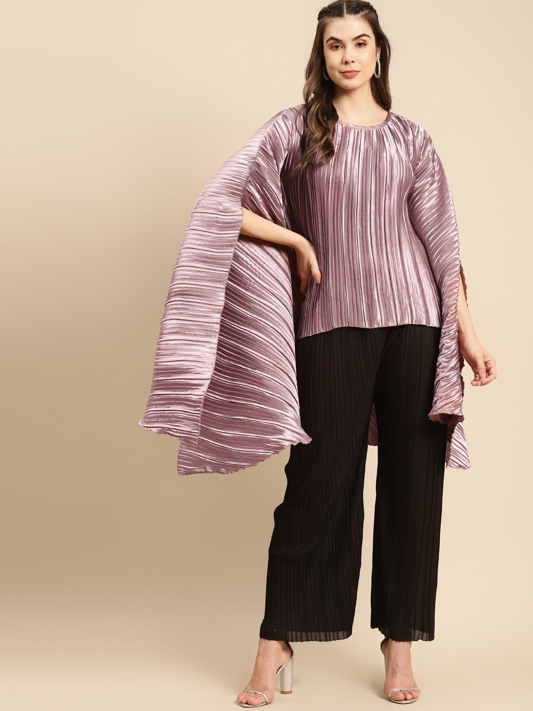 Pre-pleated kaftan top