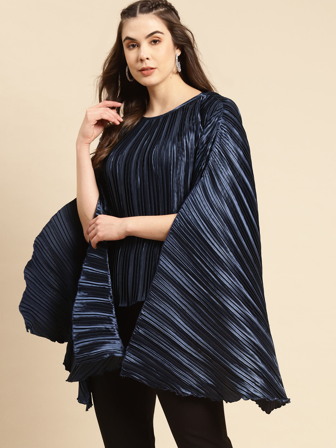 Pre-pleated kaftan top