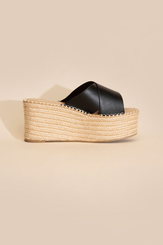 Raffia Platform Slides