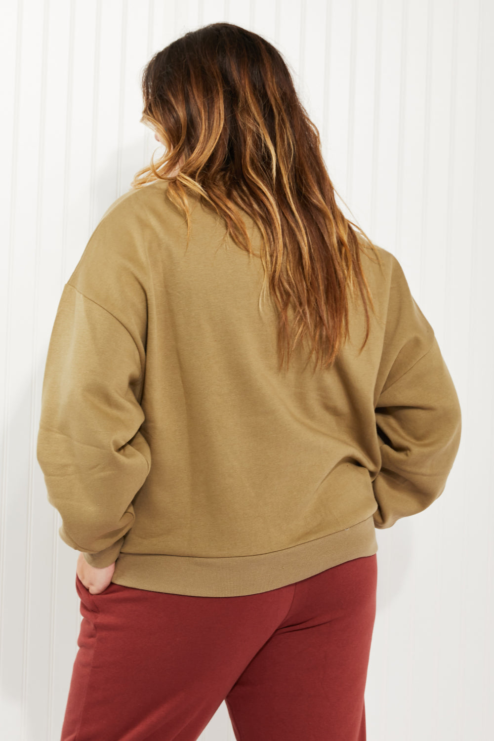 Zenana October Twilight Full Size Drop Shoulder Sweatshirt