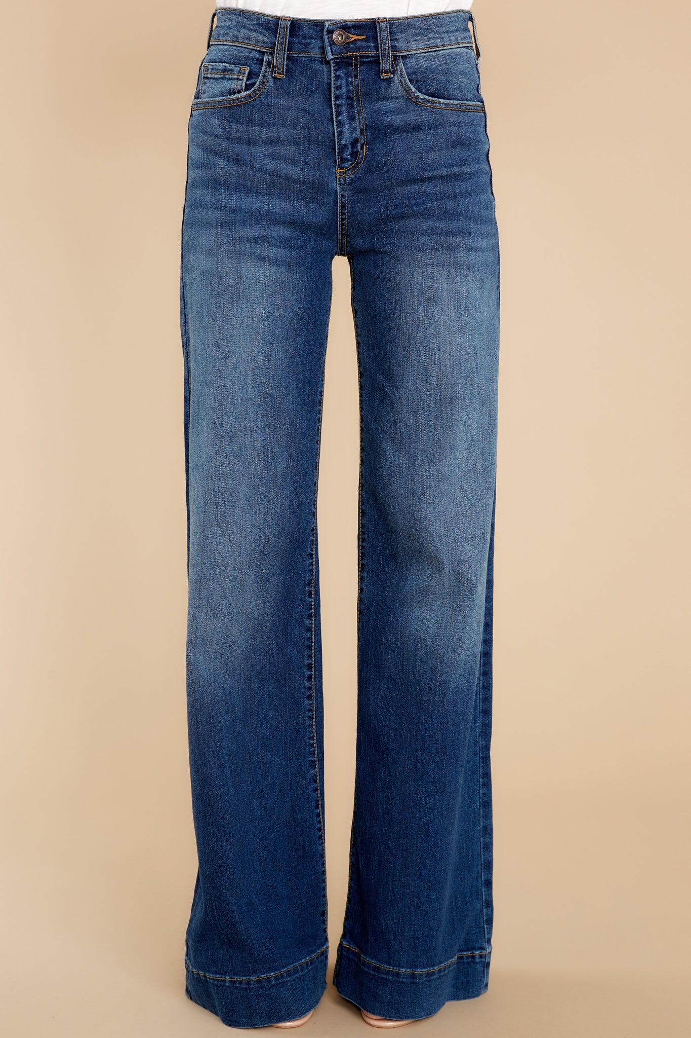 Change Is Good Dark Wash Wide Leg Jeans