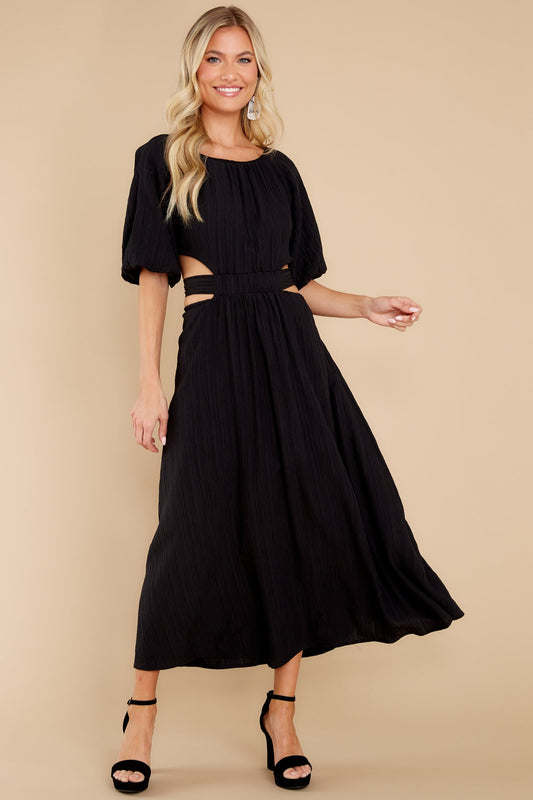 Hold My Hand Black Maxi Dress