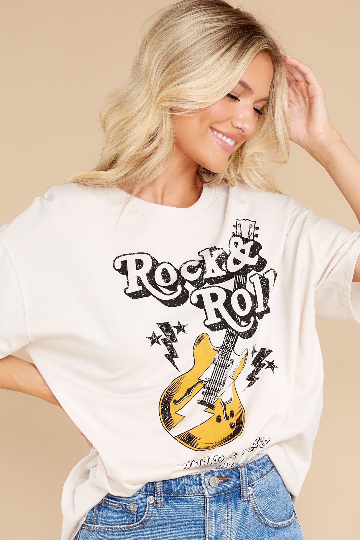 Like A Rock Star Sand Graphic Tee