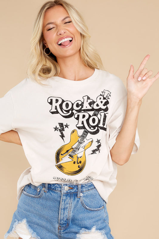Like A Rock Star Sand Graphic Tee
