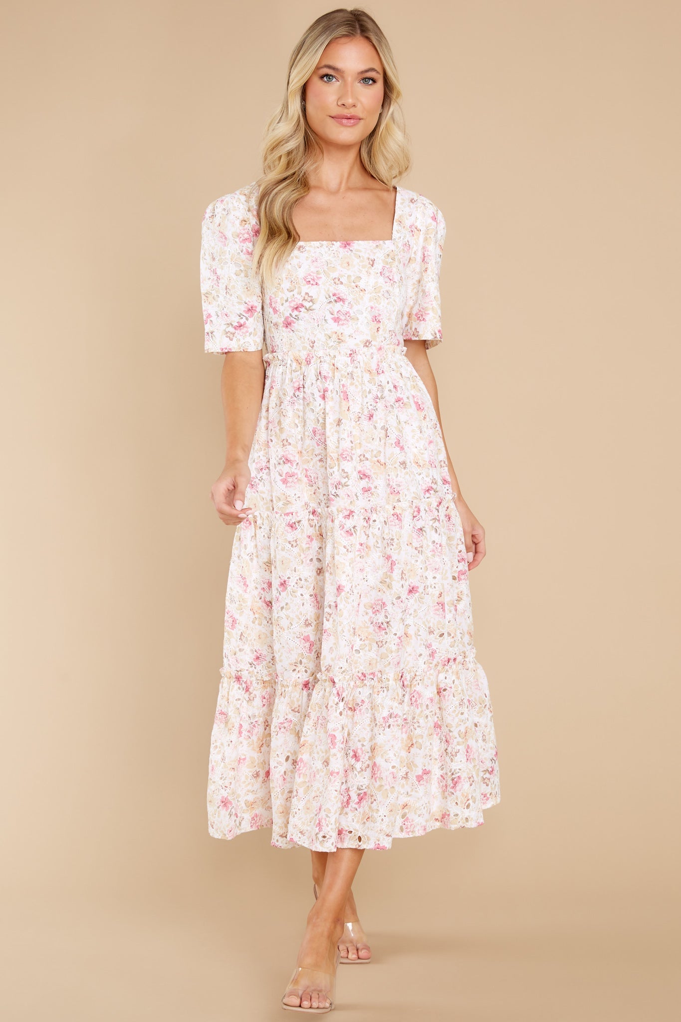 Keeping My Fingers Crossed Ivory Multi Dress