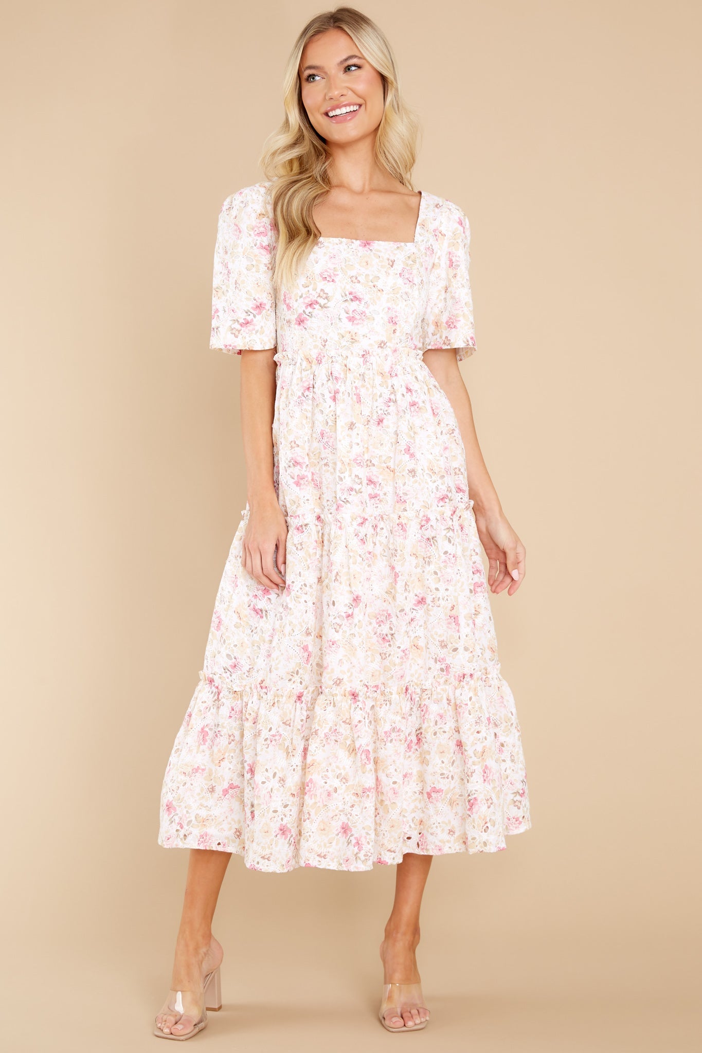 Keeping My Fingers Crossed Ivory Multi Dress