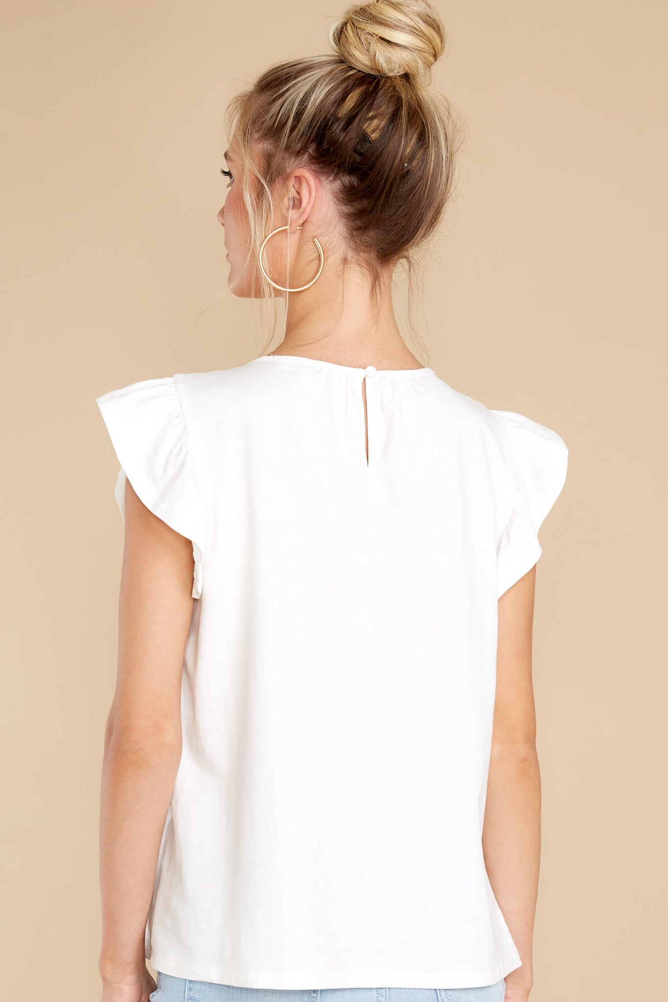 Getting Inspired White Embroidered Top