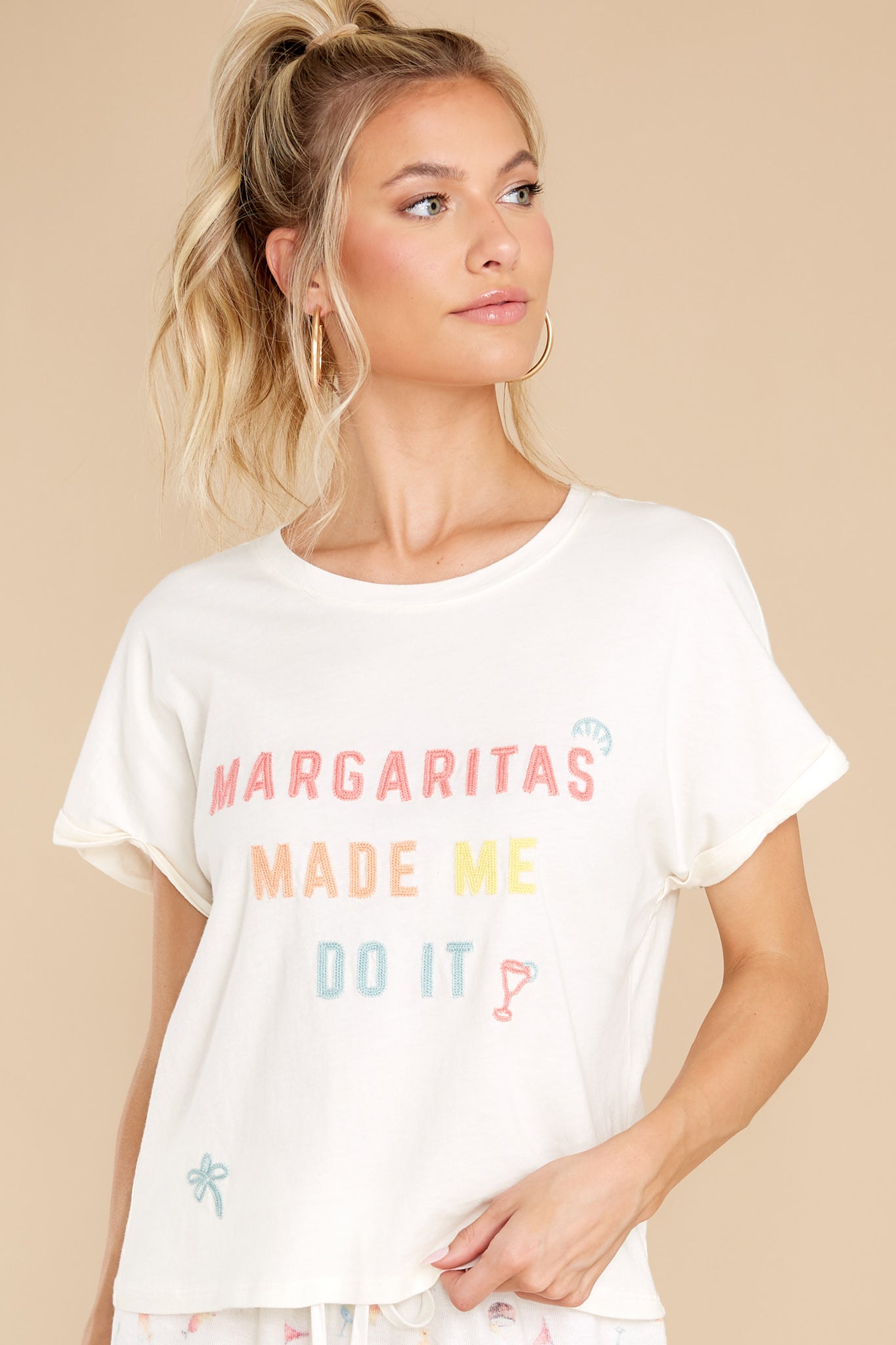 Coastal White Sand Margarita Tee