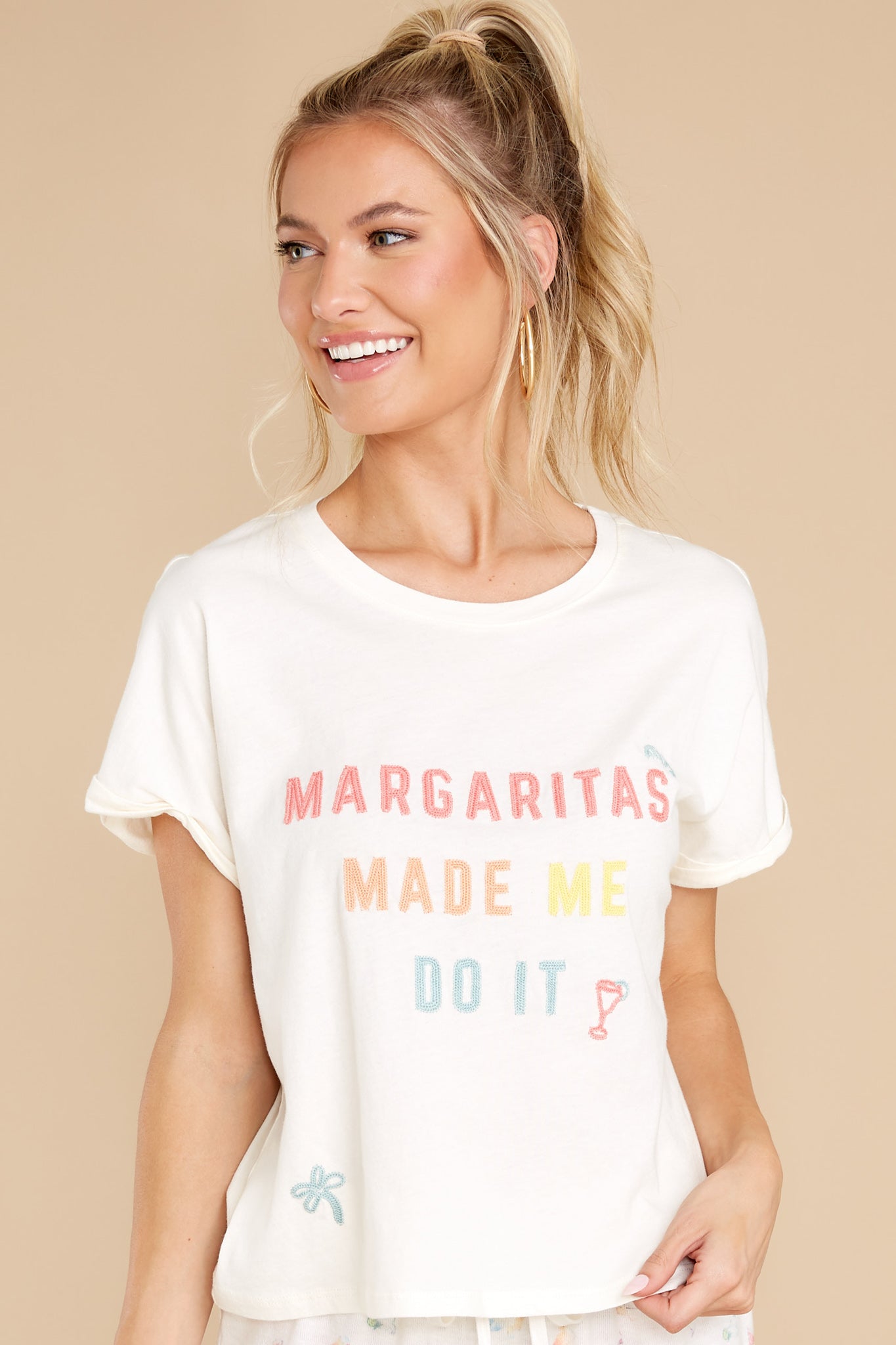 Coastal White Sand Margarita Tee