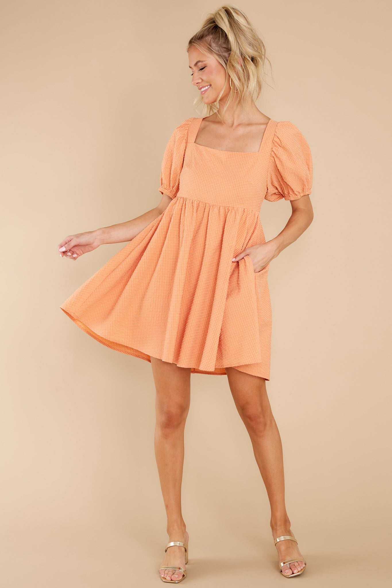One Kiss Away Peach Dress