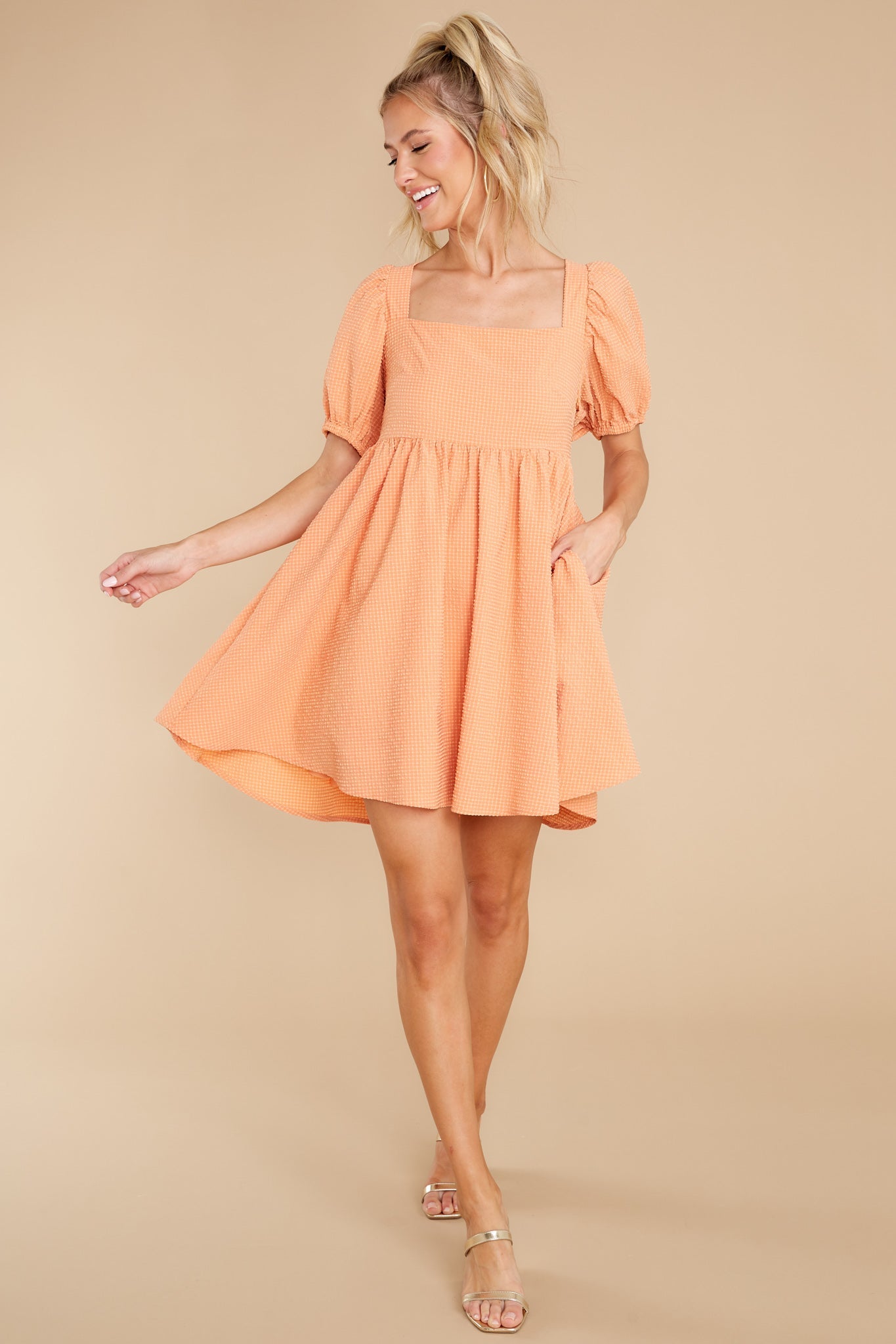 One Kiss Away Peach Dress