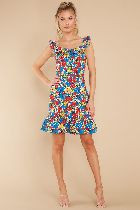 Kind Memories Red Sorrente Print Sleeveless Dress