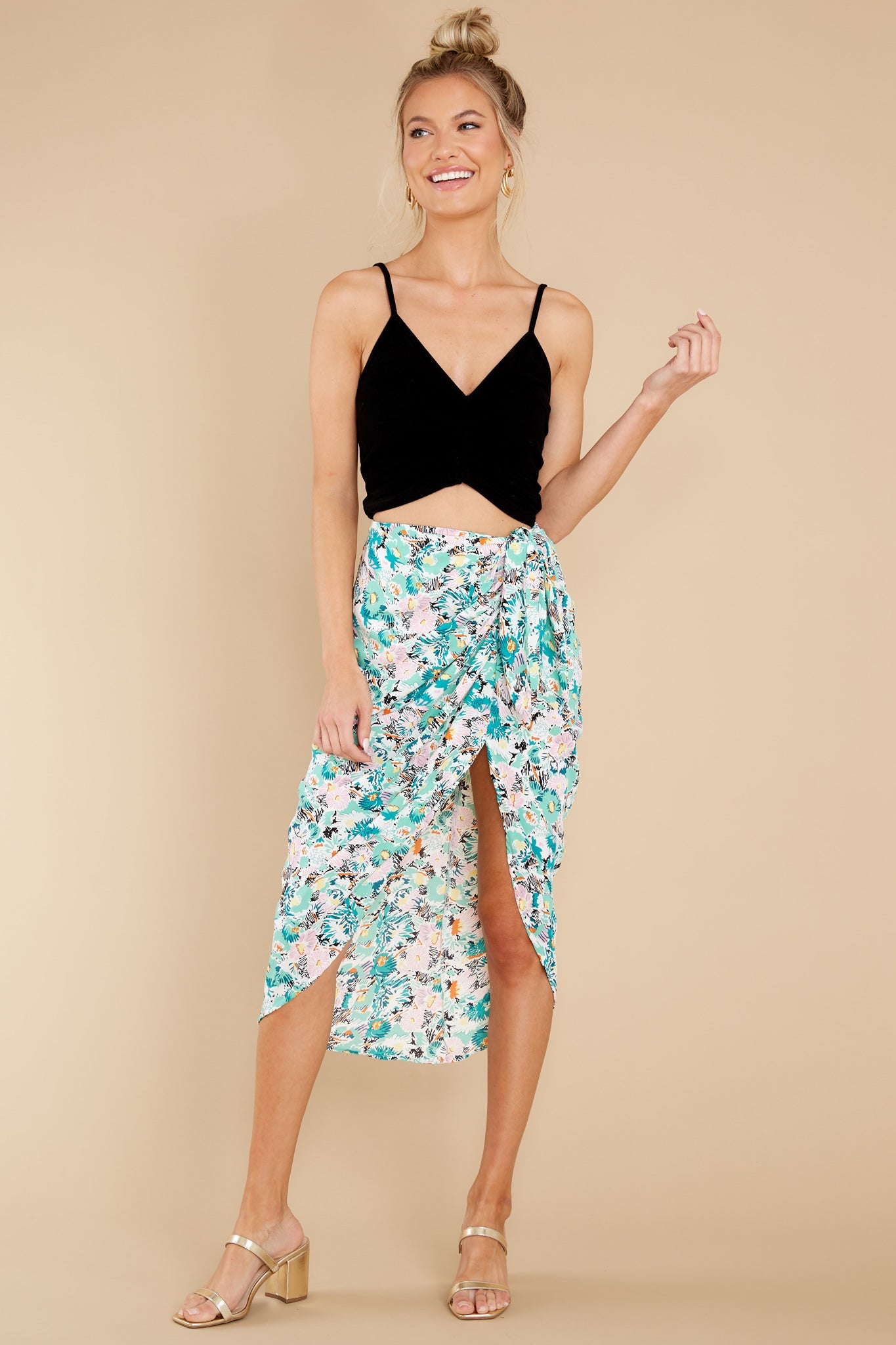 Easily Enchanting Light Green Hirst Sarong Skirt