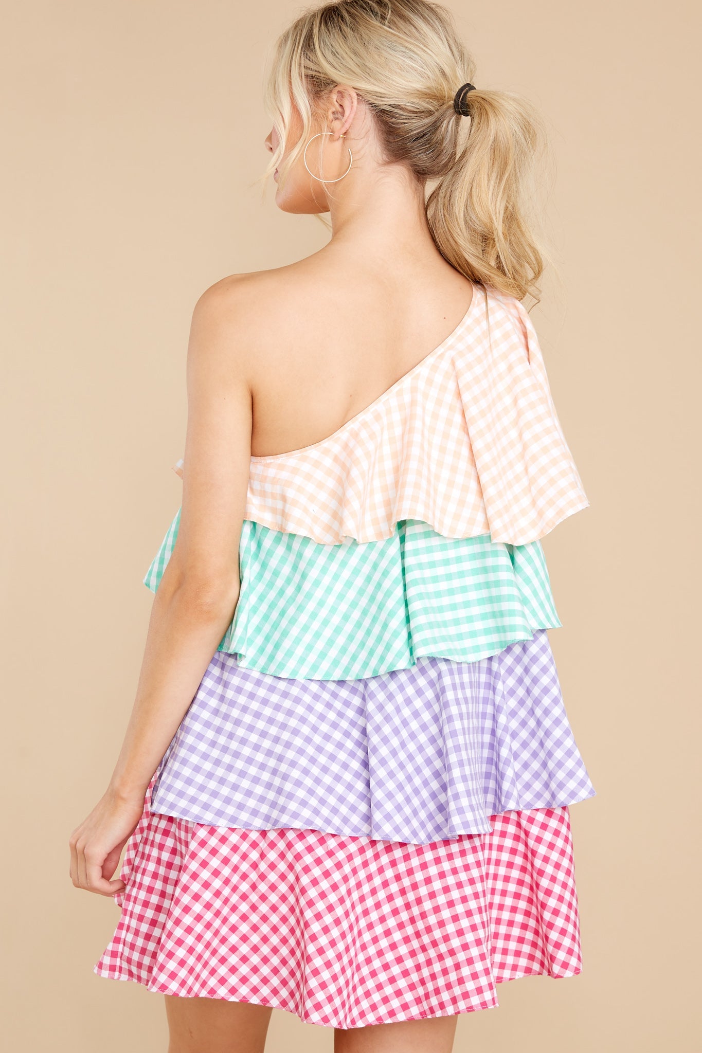 Lena Multicolor Gingham Dress