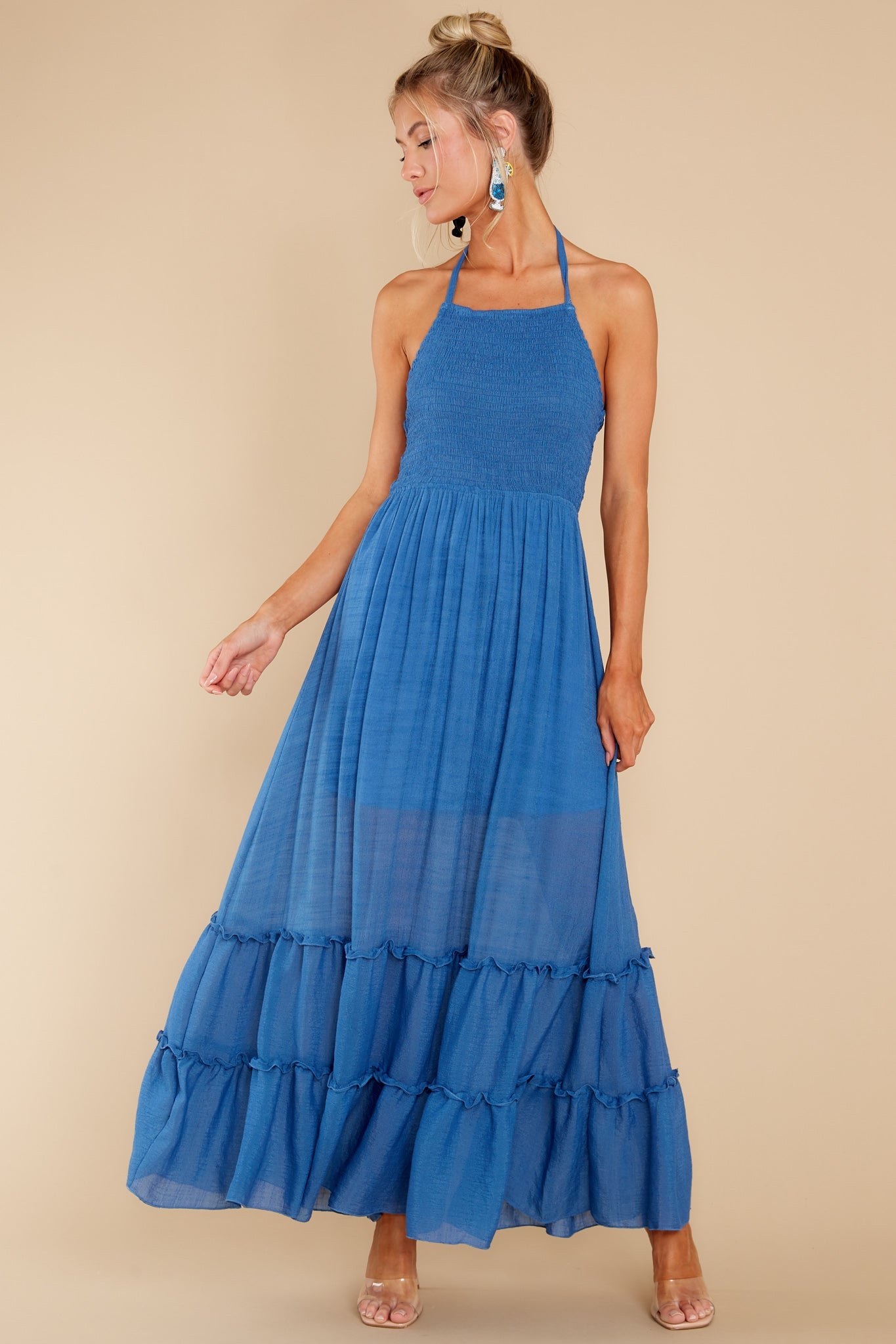 Stick Around Blue Maxi Dress