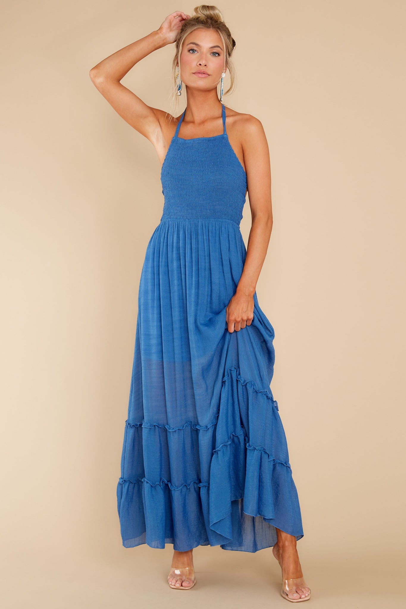 Stick Around Blue Maxi Dress