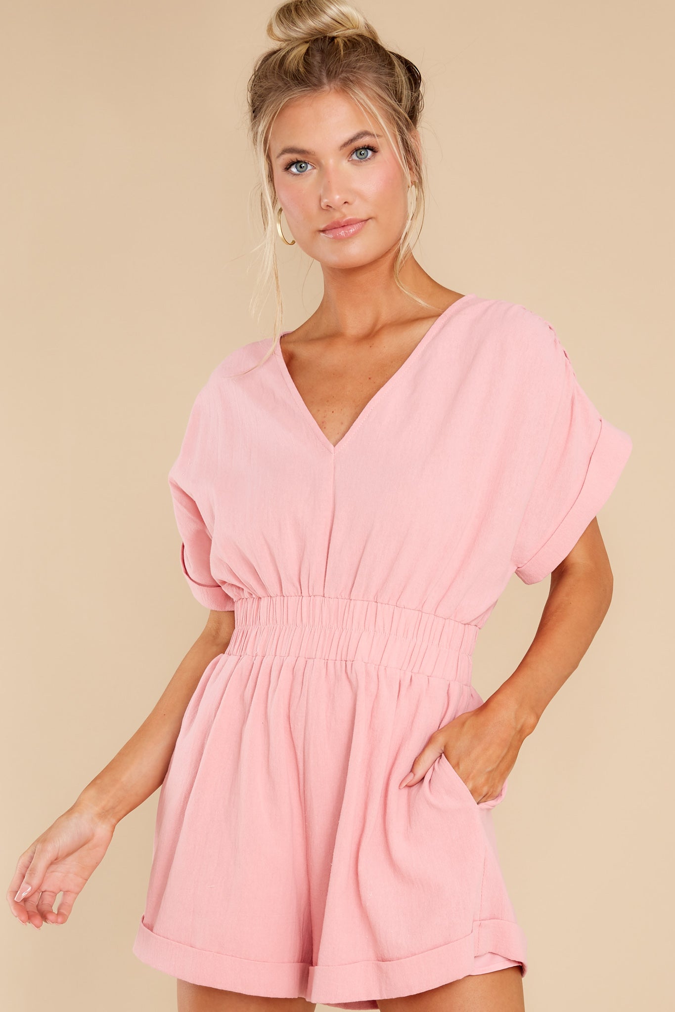 Travel The World Pink Romper