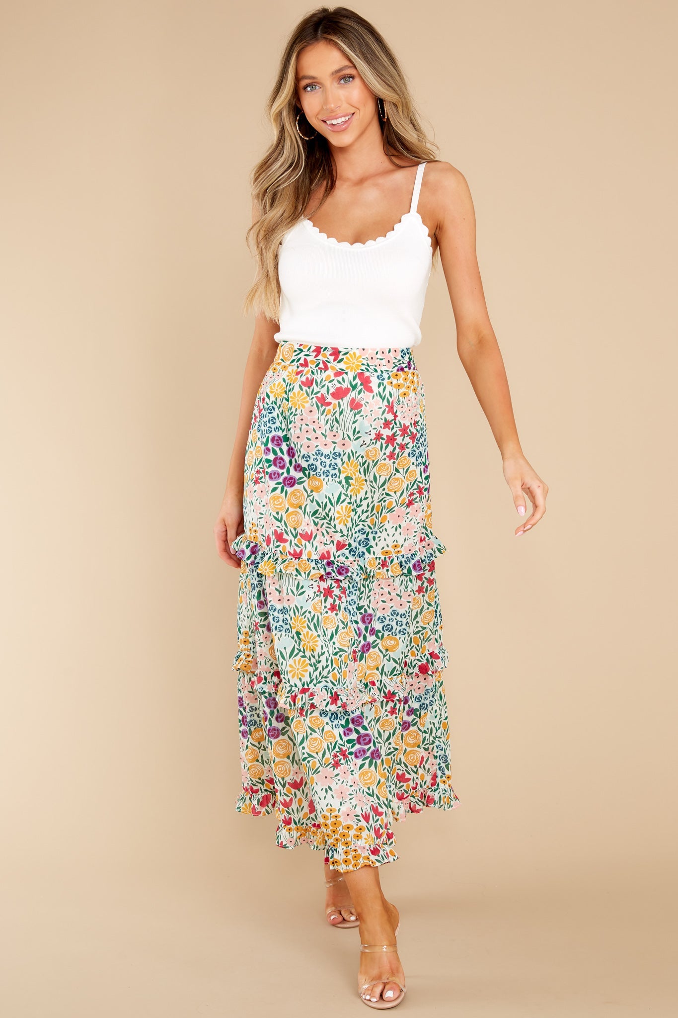 Lindsay Meadow White Skirt