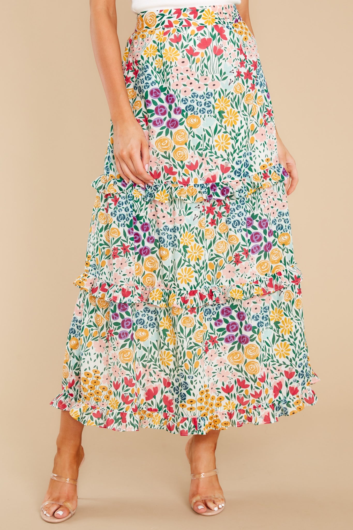 Lindsay Meadow White Skirt