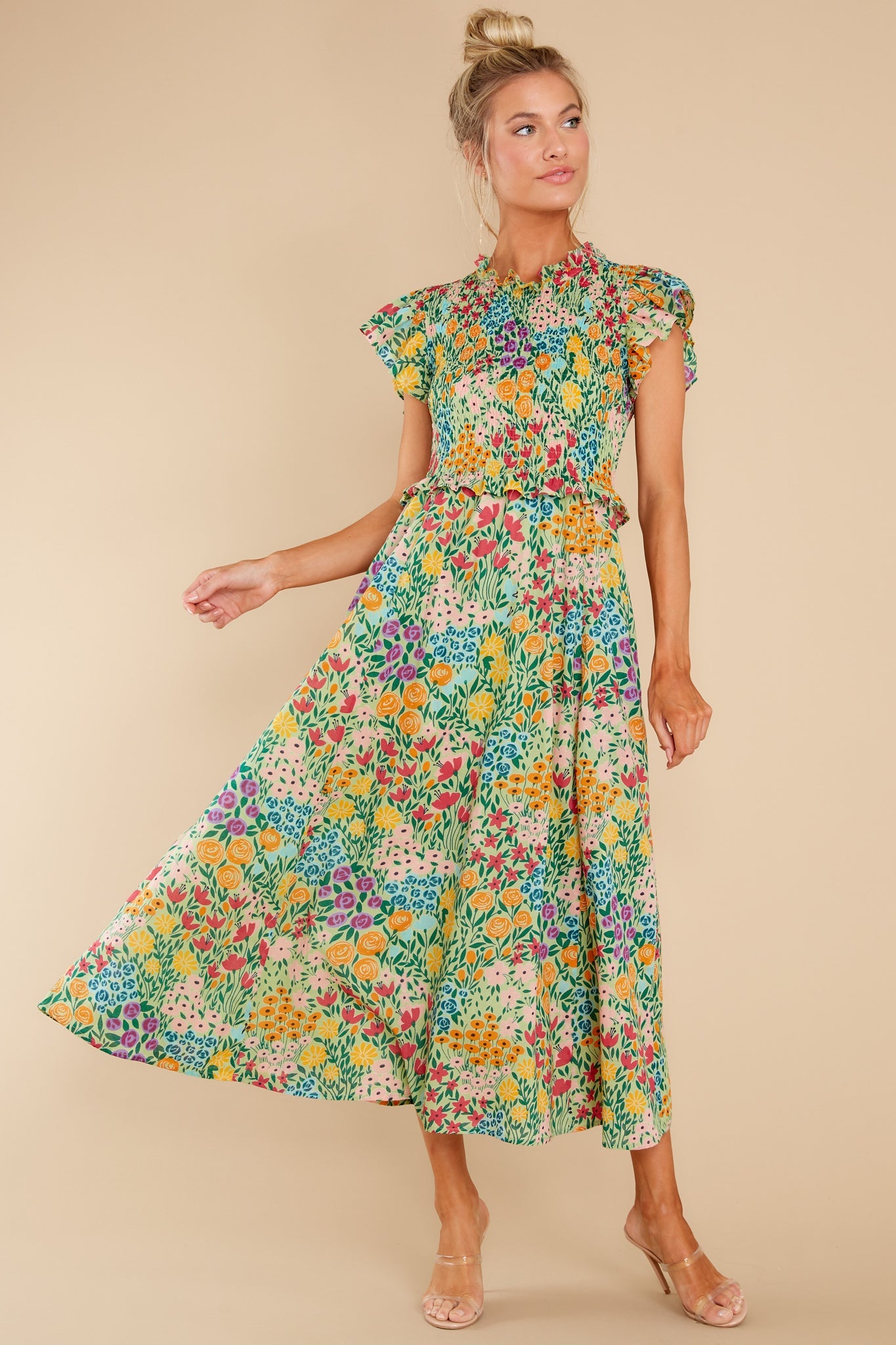 Lila Meadow Mint Dress