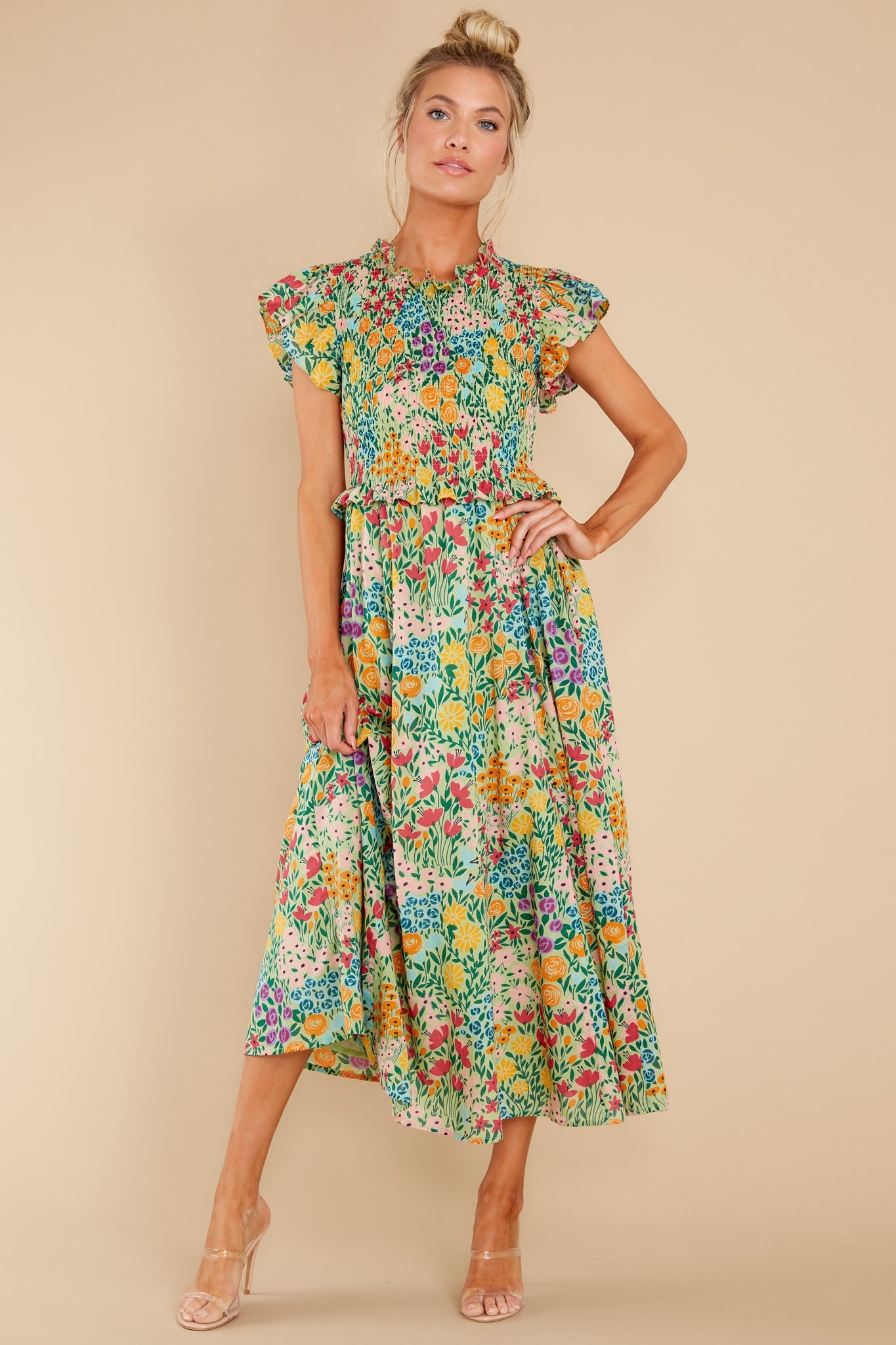 Lila Meadow Mint Dress