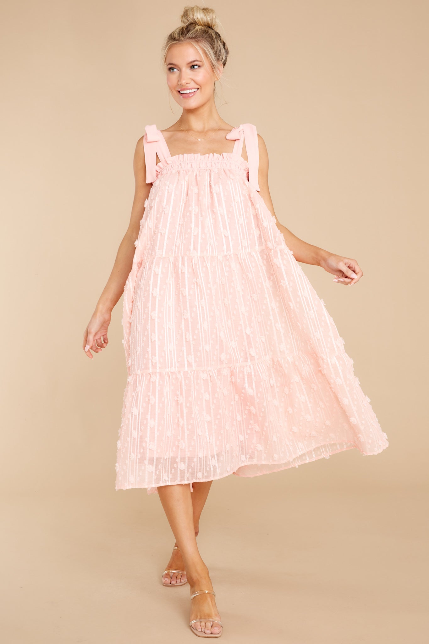 Sweet Lady Light Pink Midi Dress