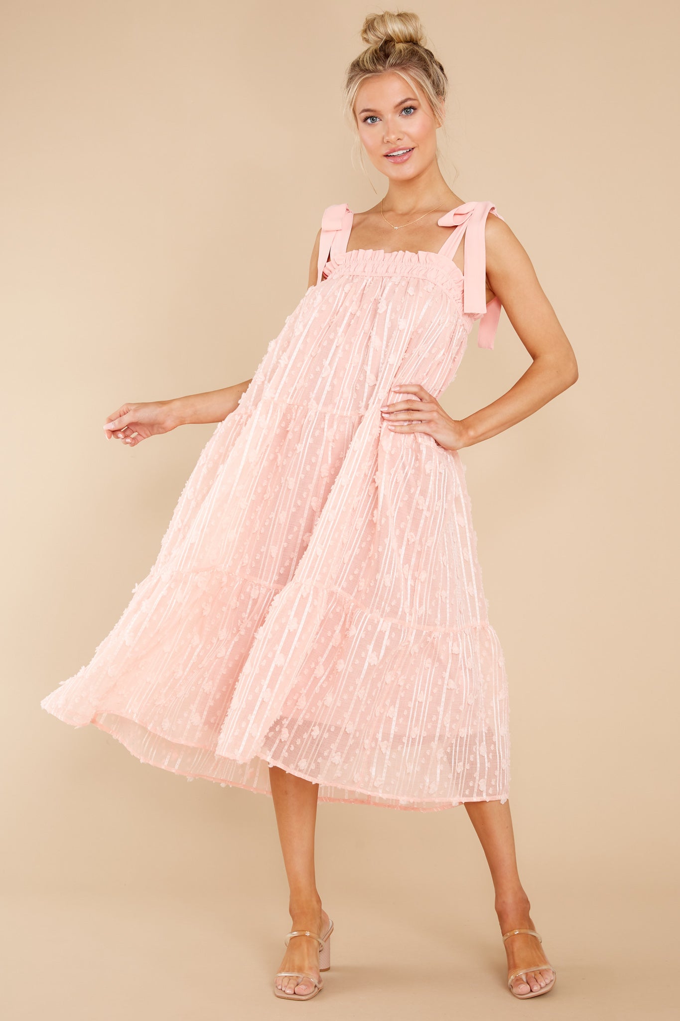 Sweet Lady Light Pink Midi Dress