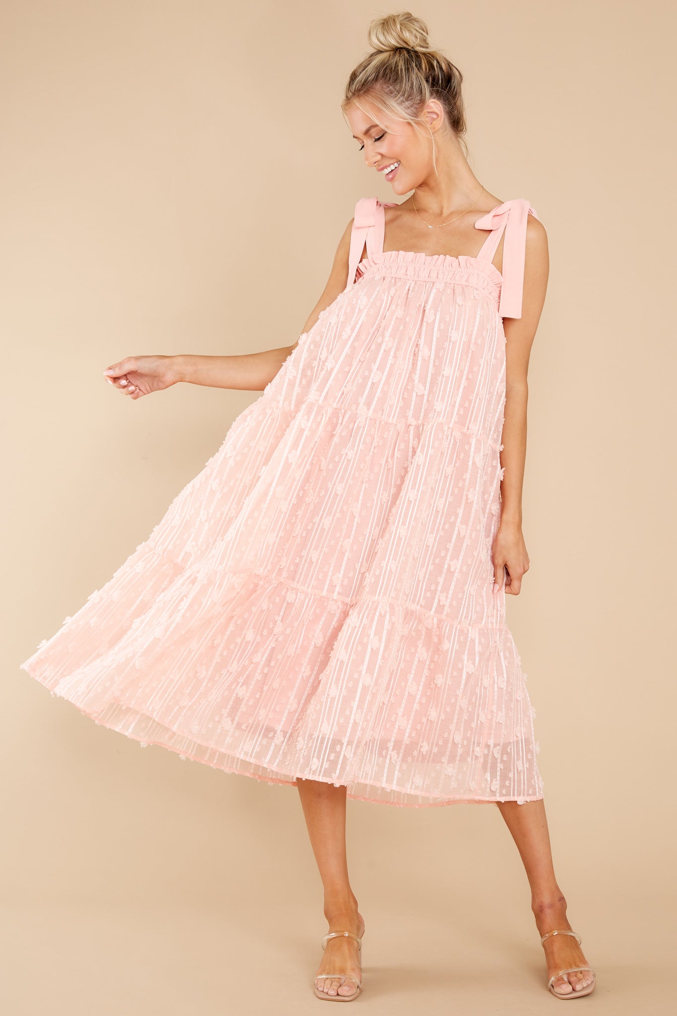 Sweet Lady Light Pink Midi Dress