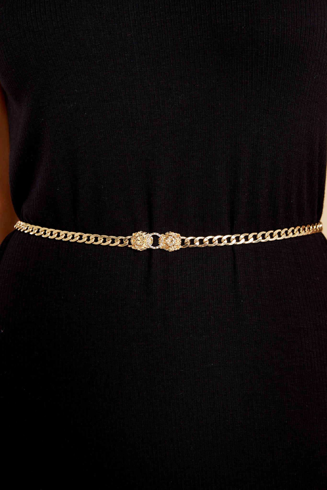 Meet Me Halfway Gold Chain Belt