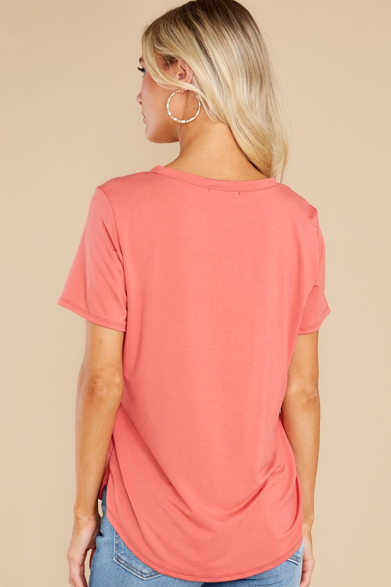 Okay With Me Coral Top